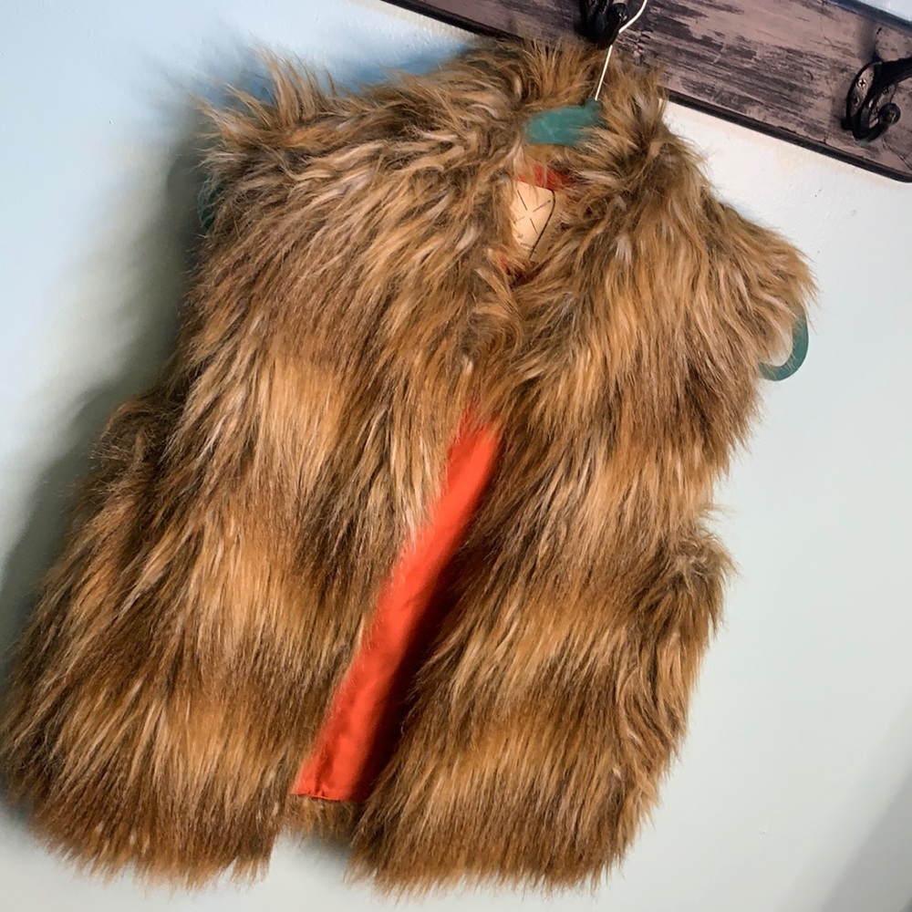 Worn once faux fur winter vest